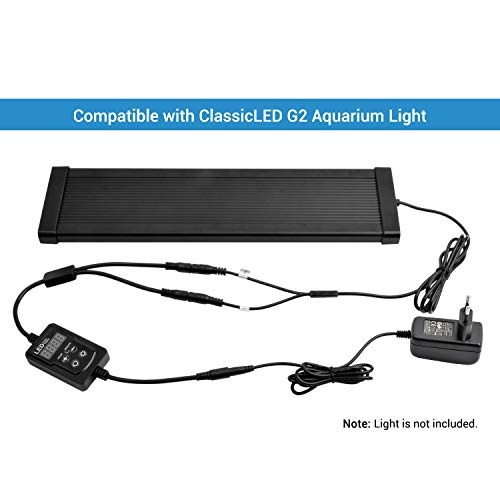 NICREW Temporizador de Doble Canal para Acuario, Temporizador Digital para Acuario de ClassicLED G2 Luz LED