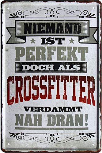 Niemand, Crossfitter 20x30 cm Blechschild 2142