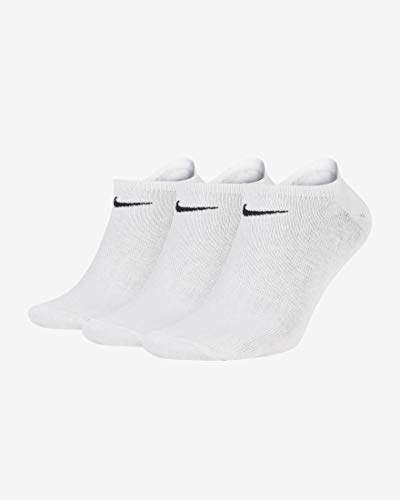Nike 3Ppk Value No Show, Calcetines Unisex adulto, Blanco (Weiß), 42-46 (Talla fabricante: L)