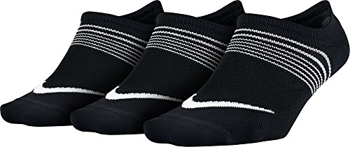 NIKE 3PPK Women Lightweight Train Calcetines, Mujer, Negro/Blanco, M