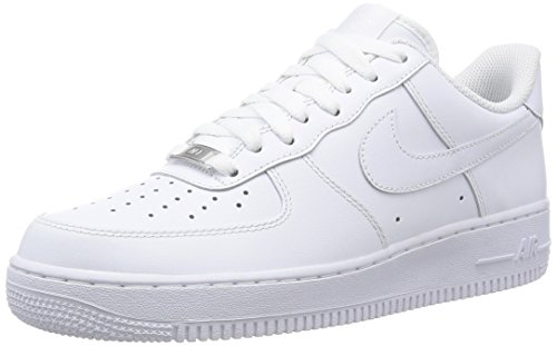 Nike Air Force 1 '07, Zapatillas de Deporte Unisex Adulto, Blanco (White/White), 44 1/2 EU