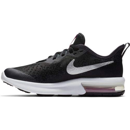 Nike Air MAX Sequent 4 (GS), Zapatillas para Mujer, Negro (Black/Metallic Silver/Anthracite/White 001), 38 EU