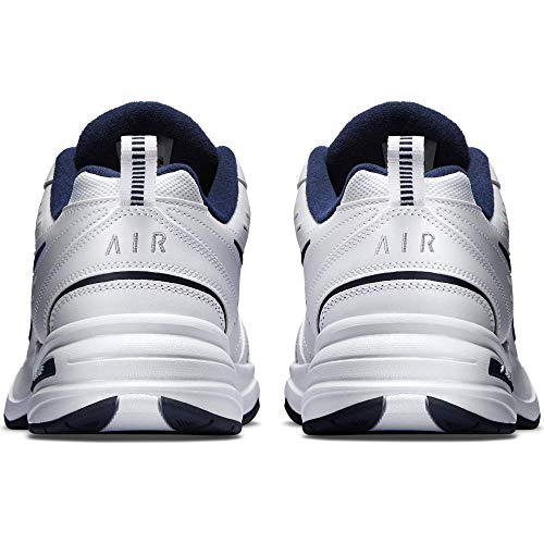 Nike Air Monarch IV, Zapatillas de Gimnasia para Hombre, Blanco (White/Metallic Silver/Midnight Navy 102), 42 EU