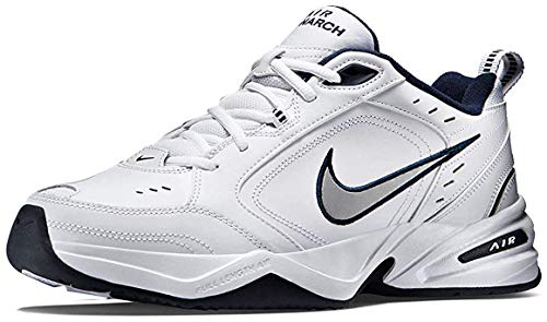 Nike Air Monarch IV, Zapatillas de Gimnasia para Hombre, Blanco (White/Metallic Silver/Midnight Navy 102), 43 EU