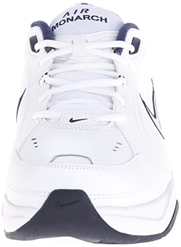 Nike Air Monarch IV, Zapatillas de Gimnasia para Hombre, Blanco (White/Metallic Silver/Midnight Navy 102), 44 EU