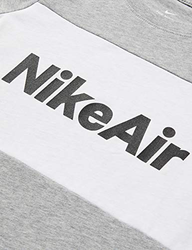 NIKE B NSW Air tee SS Camiseta de Manga Corta, Niños, dk Grey Heather/White, S