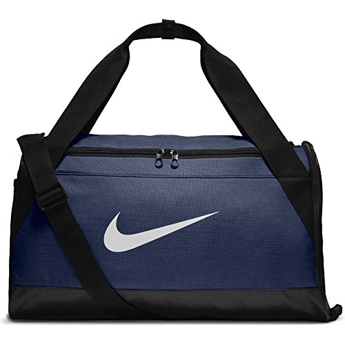 NIKE Brsla Duff Bolsa, Adultos Unisex, Azul (Navy) / Negro, S