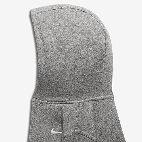 NIKE Brushed Fleece Over The Head Sudadera, Niños, Gris (Dark Grey Heather/White), S