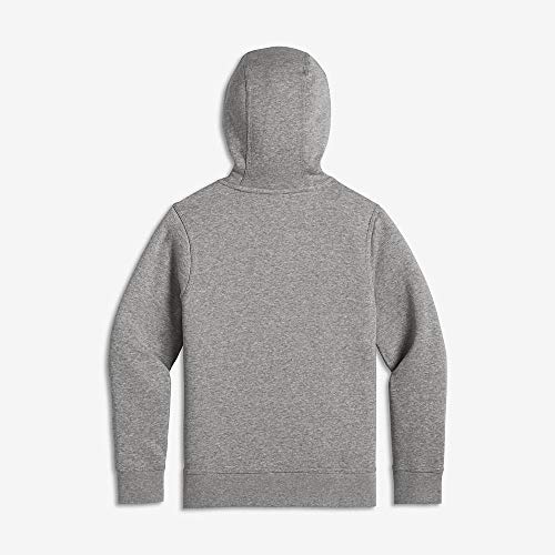 NIKE Brushed Fleece Over The Head Sudadera, Niños, Gris (Dark Grey Heather/White), S