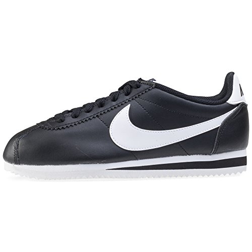 Nike Classic Cortez Leather, Zapatillas de Running para Mujer, Negro (Black/White/White 010), 36 EU