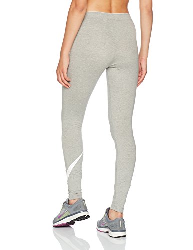 NIKE Club Legging Logo 2 Mallas, Mujer, Multicolor (Dk Grey Heather/White/White), L