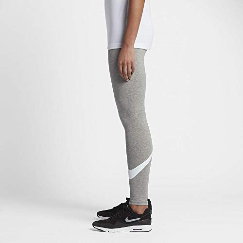 NIKE Club Logo2 Pantalón, Mujer, Multicolor (Dk Grey Heather/White/White), S