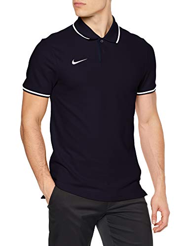 NIKE Club19 Camiseta de Manga Corta, Hombre, Obsidian/White, L