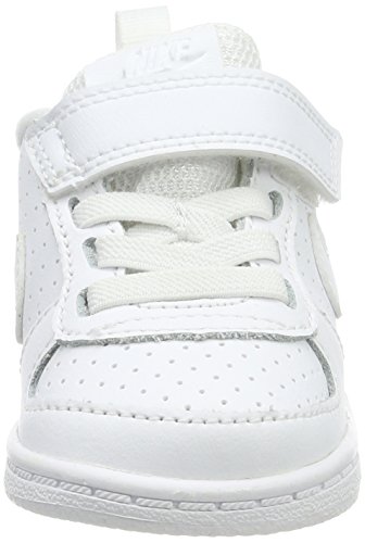 Nike Court Borough Low (TDV), Zapatillas de Gimnasia Unisex niños, Blanco (White/White 100), 19.5 EU