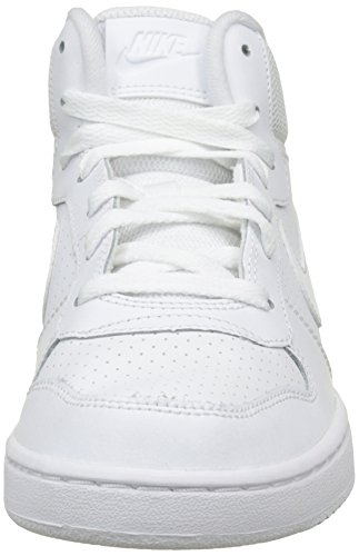 Nike Court Borough Mid (GS), Zapatillas de Baloncesto Unisex Adulto, Blanco (White/White-White 100), 37.5 EU