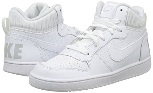 Nike Court Borough Mid (GS), Zapatillas de Baloncesto Unisex Adulto, Blanco (White/White-White 100), 37.5 EU