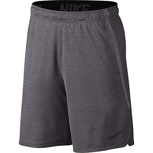 NIKE Dri - Fit Shorts Men Pantalón Corto de Entrenamiento, Hombre, Gris (Gunsmoke/Heather/Black), S