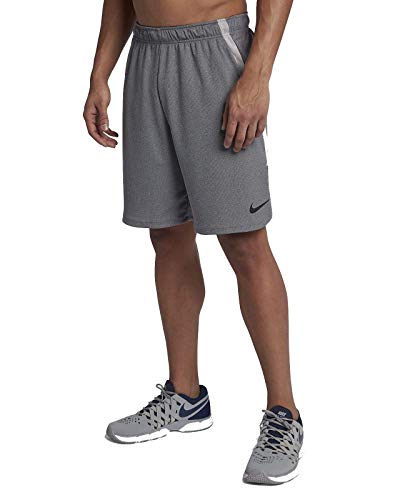 NIKE Dri - Fit Shorts Men Pantalón Corto de Entrenamiento, Hombre, Gris (Gunsmoke/Heather/Black), S