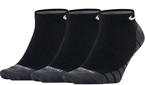 Nike Dry Lightweight SX6940-100 Calcetines Unisexo, para Adultos, con Dri-Fit Tecnologia, 3 Pares, Negro/Antracita/Blanco, 34-38