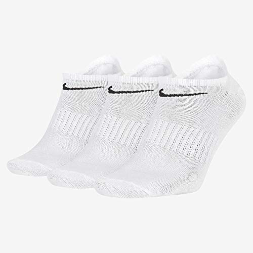 Nike Everyday, Calcetines para Hombre, pack de 3, Multicolor (blanco/negro), Large