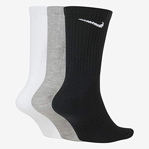 Nike Everyday Lightweight Crew Trainings Socks (3 Pairs), Calcetines Hombre, Multicolor, 34–38 (Talla del fabricante: S)