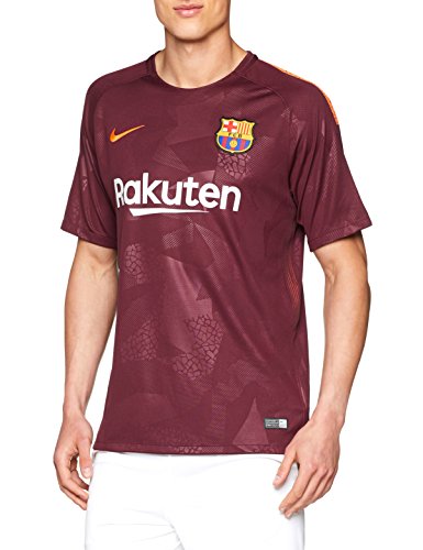 NIKE FCB M Nk BRT Stad JSY SS 3R Camiseta, Hombre, Multicolor (Night Maroon/Hyper Crimson)