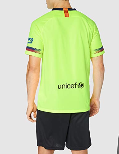 Nike FCB M Nk BRT Stad JSY SS AW Camiseta, Verde (Volt/Deep Royal Blue), L