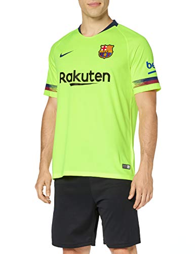 Nike FCB M Nk BRT Stad JSY SS AW Camiseta, Verde (Volt/Deep Royal Blue), L