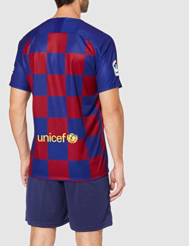 NIKE FCB M Nk BRT Stad JSY SS Hm Football T-Shirt, Hombre, Deep Royal Blue/(Varsity Maize) (Full Sponsor), XL