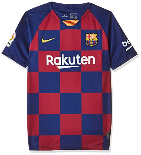 NIKE FCB Y Nk BRT Stad JSY SS Hm Camiseta, Unisex niños, Deep Royal Blue/Varsity Maize, L