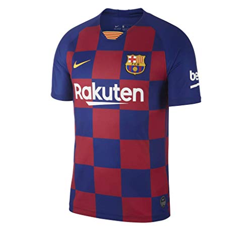 NIKE FCB Y Nk BRT Stad JSY SS Hm Camiseta, Unisex niños, Deep Royal Blue/Varsity Maize, L