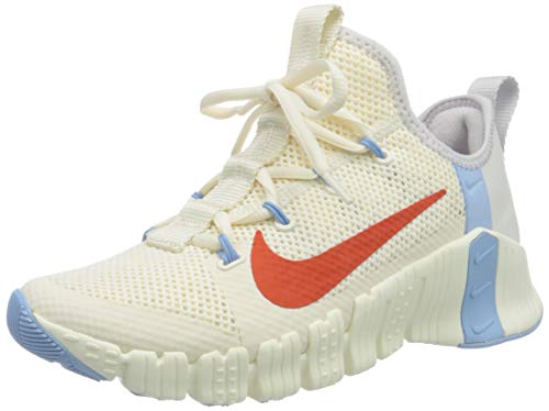 Nike Free Metcon 3 Women's Training, Zapatillas de Gimnasio para Mujer, Pale Ivory Team Orange Vast Grey, 36 EU