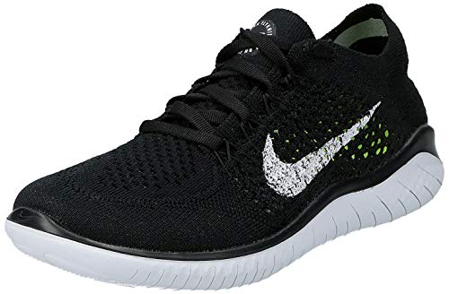 Nike Free RN Flyknit 2018, Zapatillas de Running para Mujer, Negro (Black/White 001), 37.5 EU