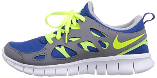 Nike Free Run 2 (GS), Zapatillas de Running Infantil, Azul-Blau (Gym Blue/Volt-Cool Grey-White), 38 EU