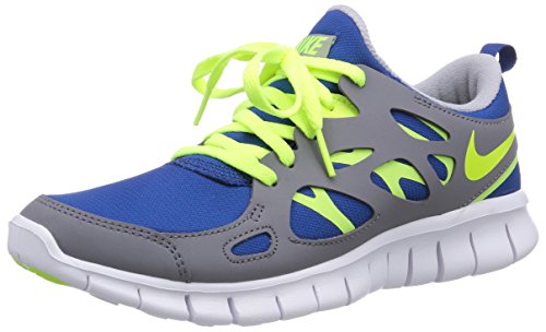 Nike Free Run 2 (GS), Zapatillas de Running Infantil, Azul-Blau (Gym Blue/Volt-Cool Grey-White), 38 EU