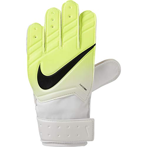 NIKE GK JR Match FA16 Guantes de Portero, Unisex niños, Blanco (White/Volt/Black), 4