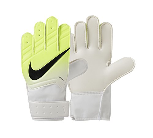 NIKE GK JR Match FA16 Guantes de Portero, Unisex niños, Blanco (White/Volt/Black), 4