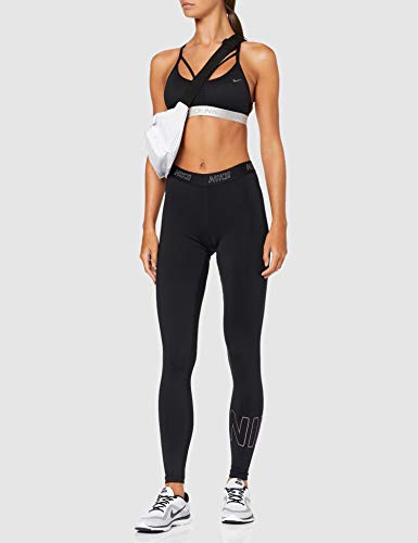 NIKE Indy Aeroadapt Bra Sports Bra, Mujer, Black/Metallic Silver, XL