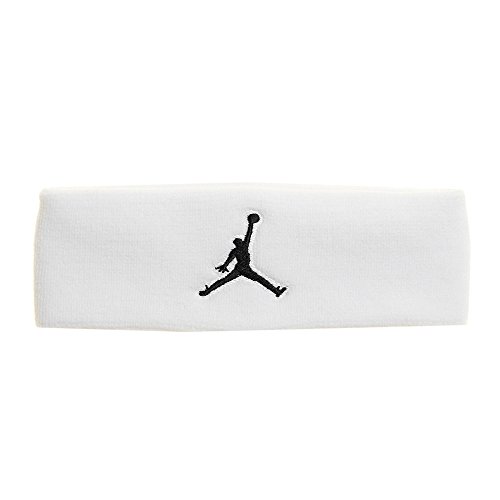 NIKE Jumpman Headband Cinta, Hombre, Multicolor (Blanco/Negro), Talla Única