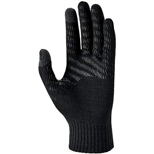 NIKE Knitted Tech and Grip Guantes, Unisex Adulto, Blanco/Negro, Small/Medium