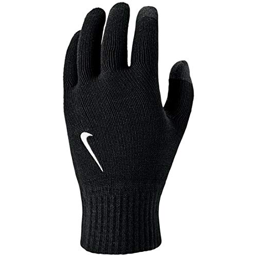 NIKE Knitted Tech and Grip Guantes, Unisex Adulto, Blanco/Negro, Small/Medium