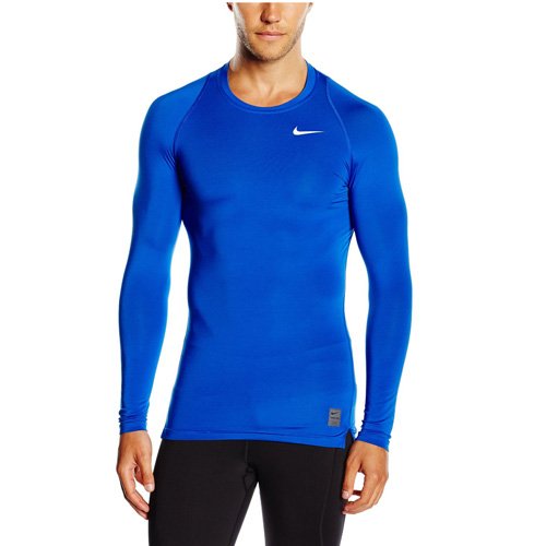 NIKE Long Sleeve Pro Cool Compression Camiseta de Manga Larga de Compresión, Hombre, Azul Real/Blanco (Royal Juego), 2XL