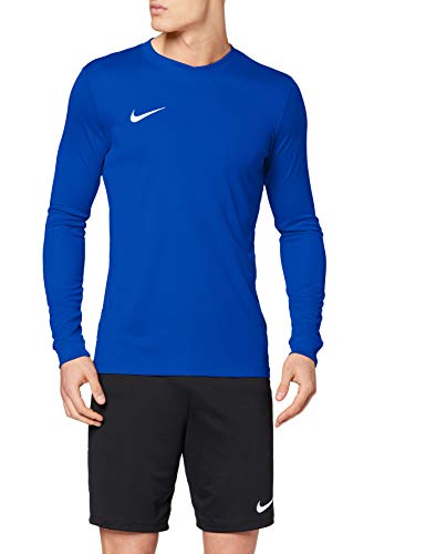 Nike LS Park Vi Jsy - Camiseta para hombre, color azul / blanco (royal blue / white), talla L