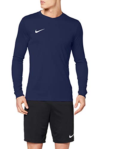 Nike LS Park Vi Jsy - Camiseta para hombre, color azul marino / blanco (midnight navy / white), talla S