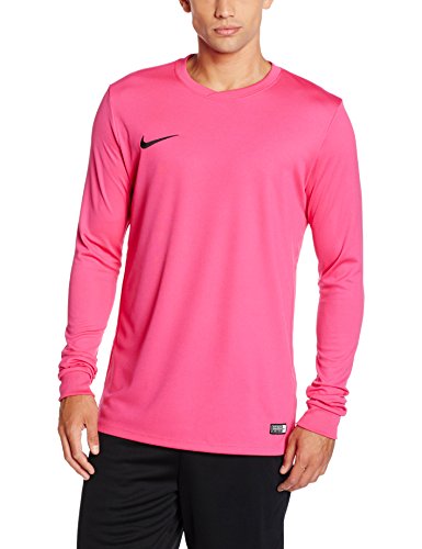 Nike LS Park Vi Jsy - Camiseta para hombre, color rosa / negro (vivid pink / black), talla M