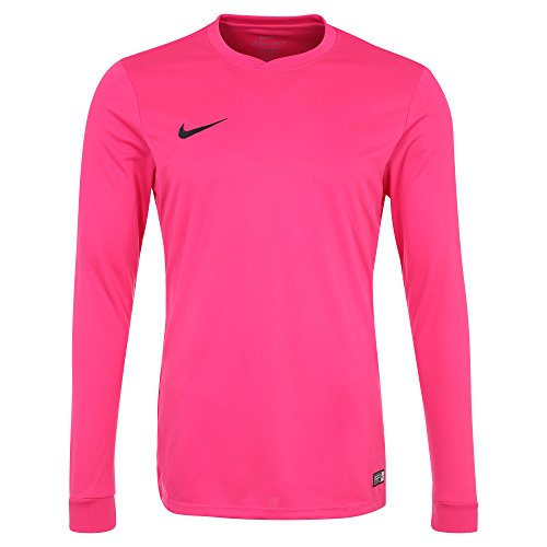 Nike LS Park Vi Jsy - Camiseta para hombre, color rosa / negro (vivid pink / black), talla S