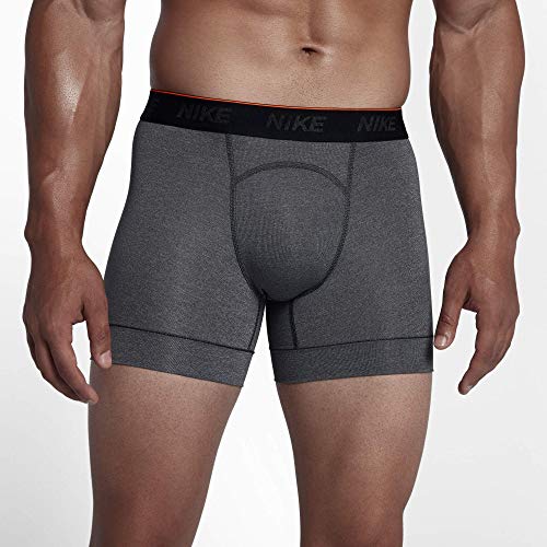 NIKE M Nk Brief Boxer 2pk Boxer, Hombre, Anthracite/Anthracite/(White), S