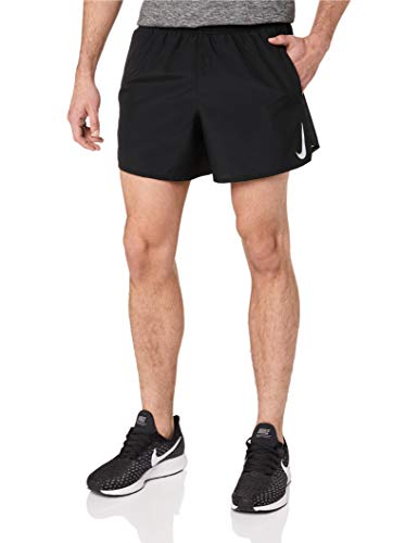 NIKE M NK Chllgr Short 5In BF Pantalones Cortos de Deporte, Hombre, Black/Black/Reflective silv, L