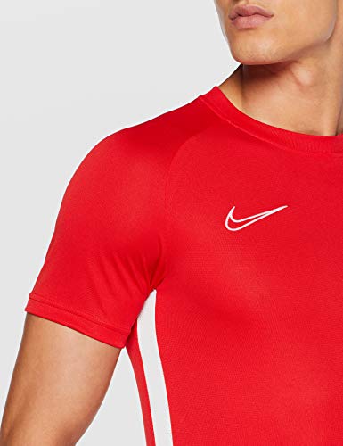 NIKE M NK Dry Acdmy Top SS Camiseta de Manga Corta, Hombre, Rojo (University Red/White/White), L