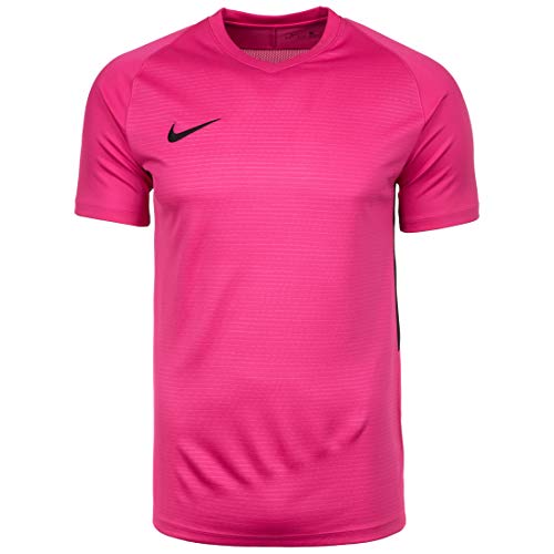 NIKE M NK Dry Tiempo Prem JSY SS T-Shirt, Hombre, Vivid Pink/Vivid Pink/Black/Black, L